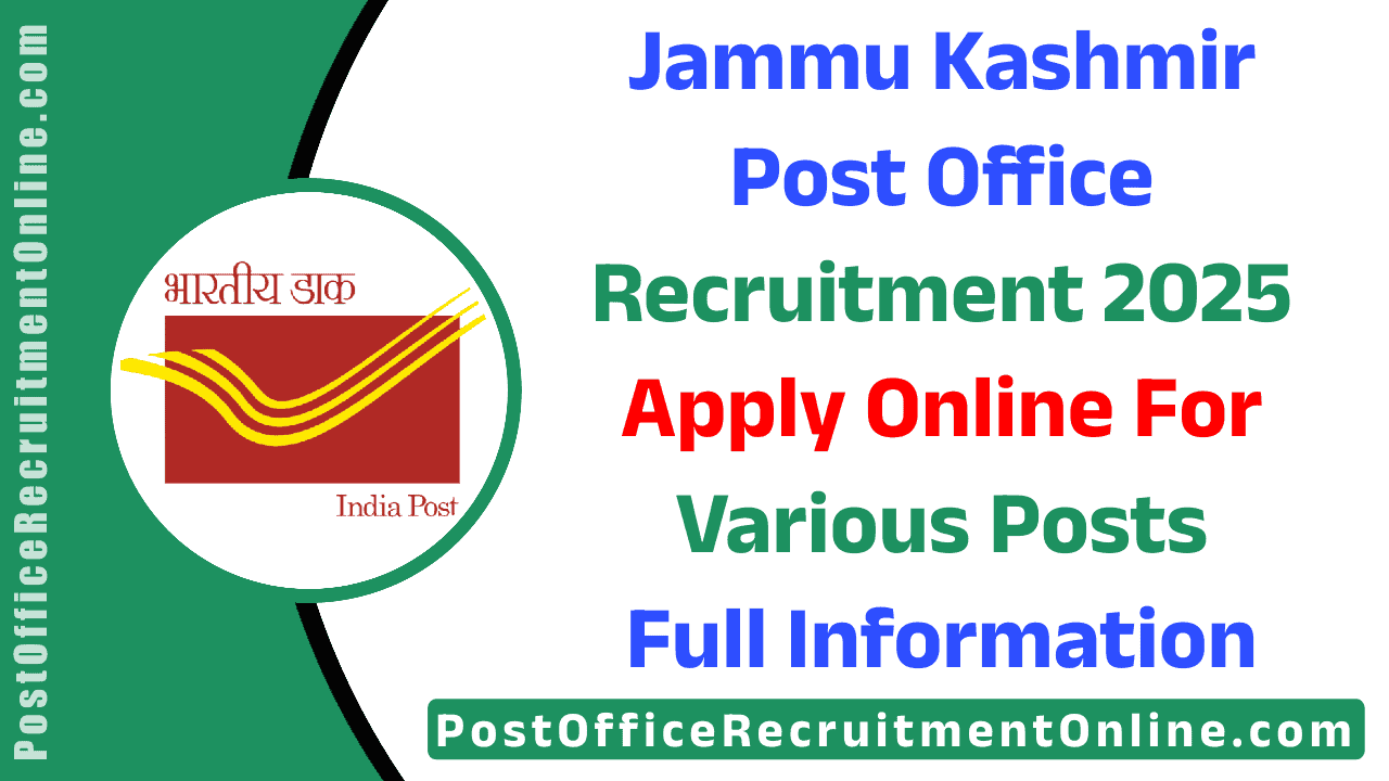 Jammu Kashmir Post Office Recruitment 2025