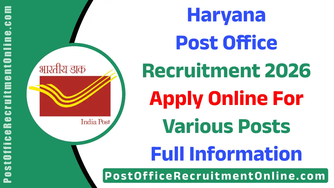 Haryana Post Office Recruitment 2026