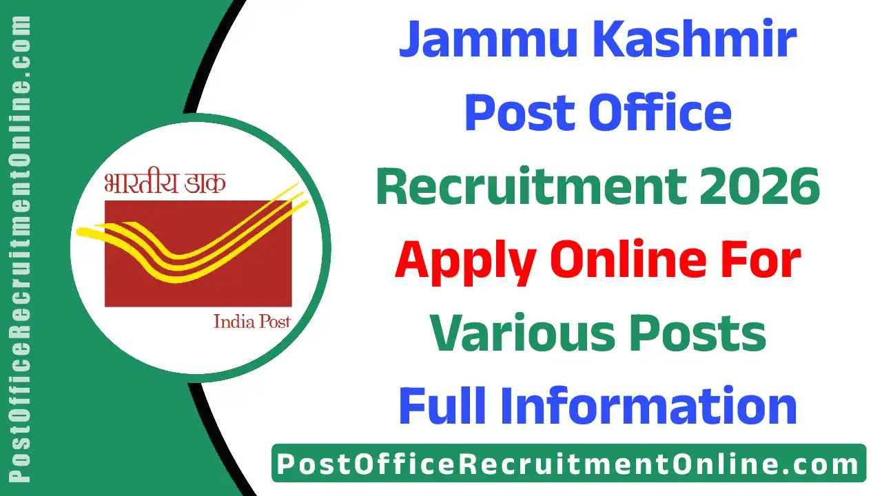 Jammu Kashmir Post Office Recruitment 2026